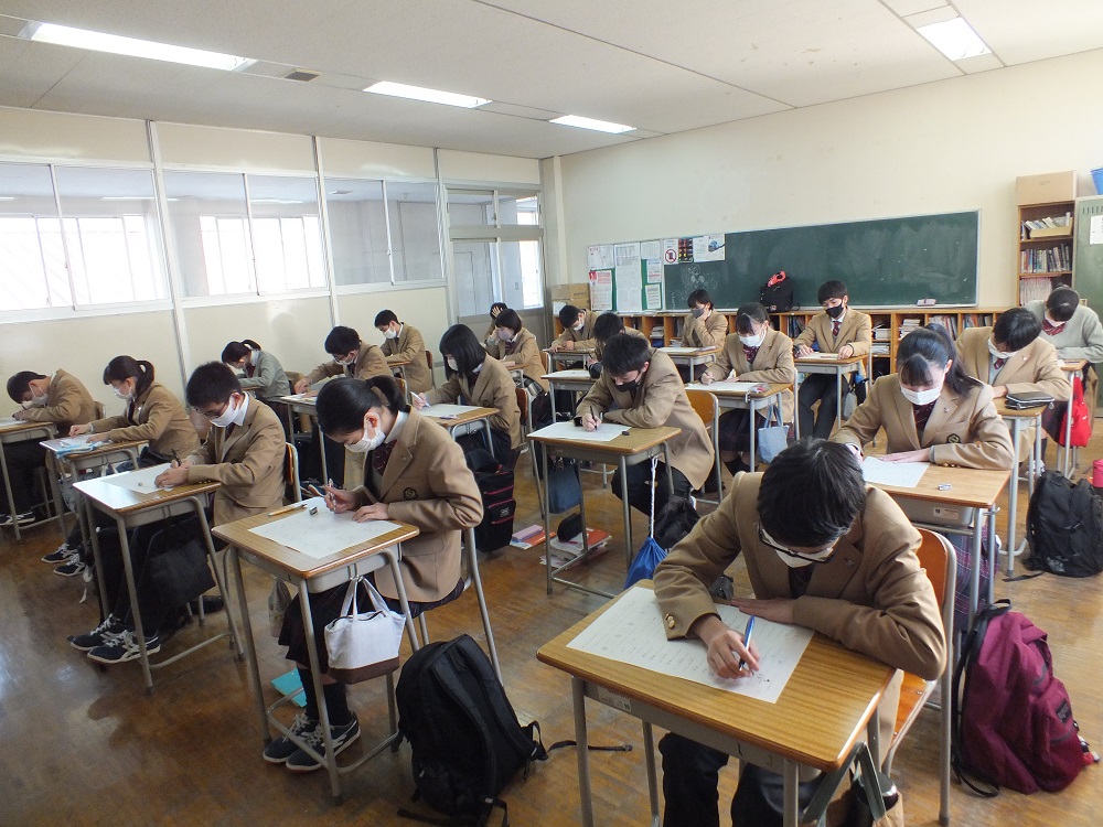 校内漢字テスト第７回実施。目指せ漢字王！
