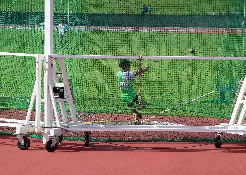 陸上静岡県選手権県大会…ハンマー投げで杉村君（3年）石川君（2年）が出場！