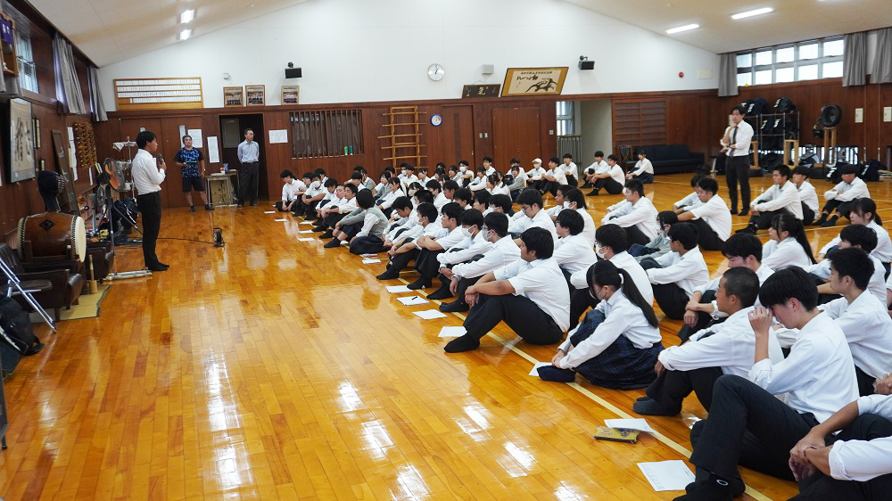 秋オープンスクール第１回生徒実行委員会…校長先生から激励を受けました！