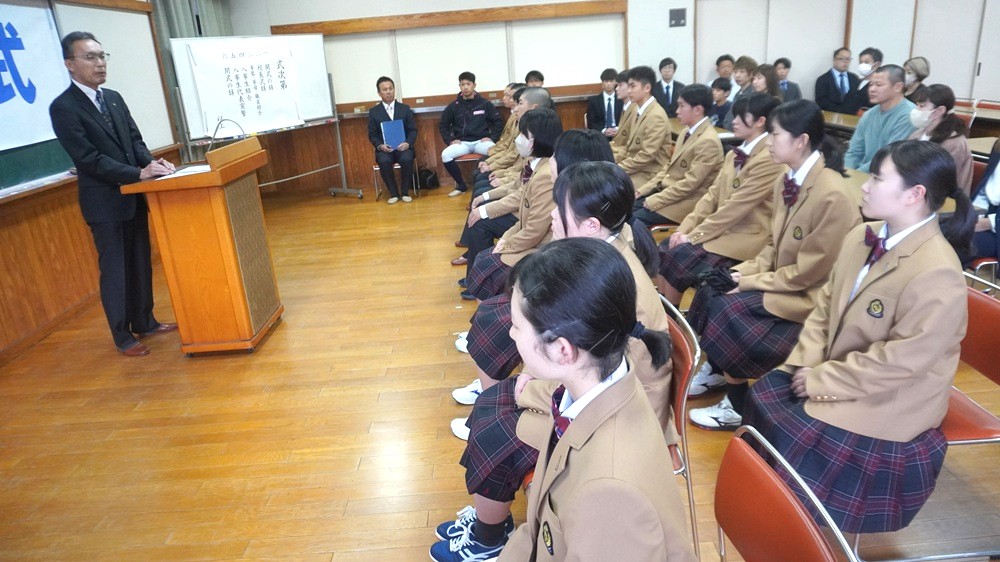 新１年生入寮式…寮生活で文武両道の高校生活を実現させてください！