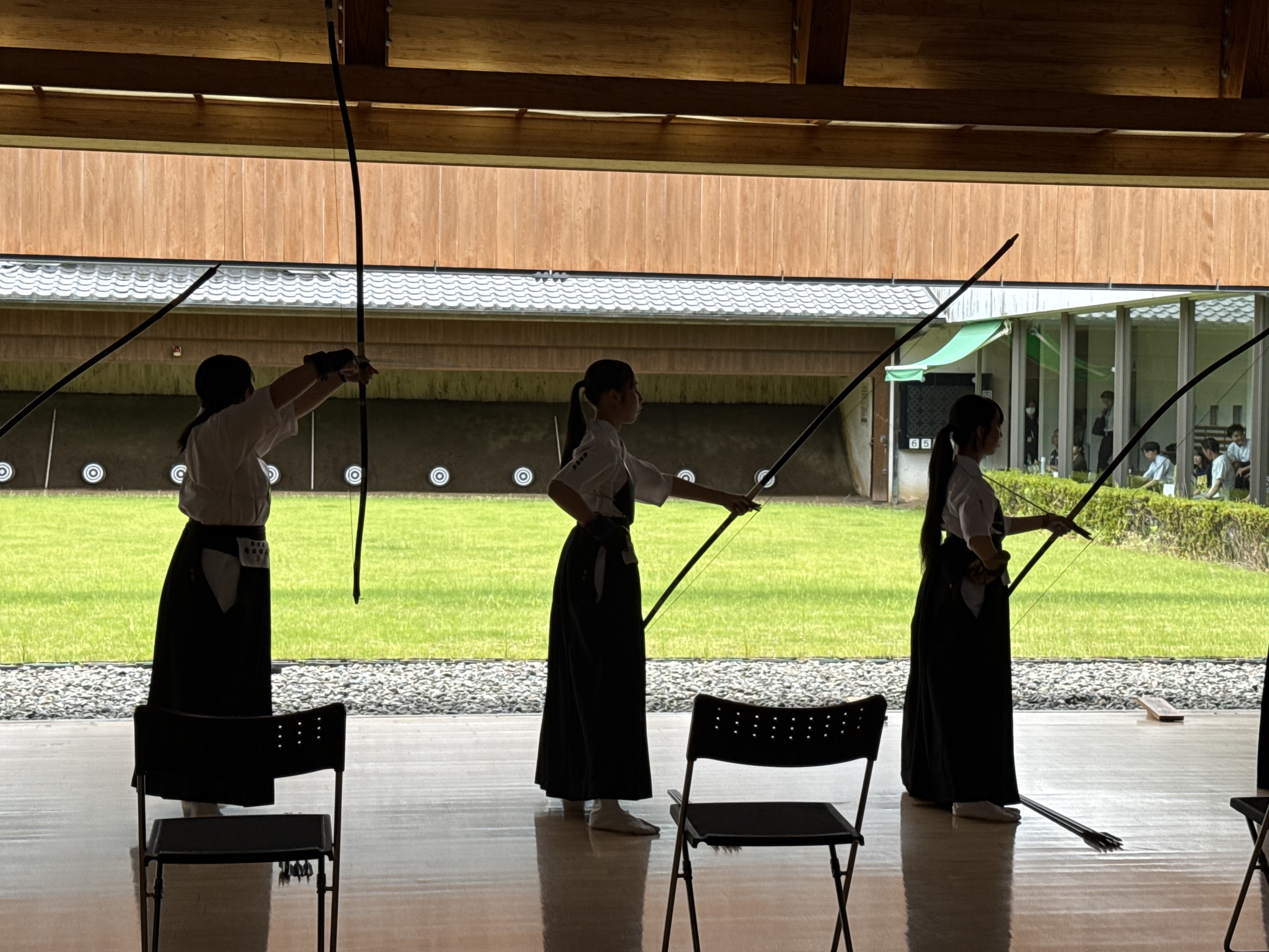 弓道部高校総体個人戦県大会…出場の３人が集中した射を見せてくれました！