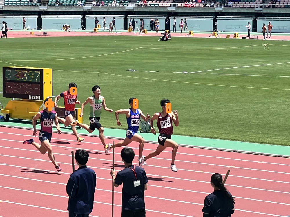 高校総体陸上競技県大会…高村君（32HR）200ｍ、400ｍに出場し懸命な走り見せる！