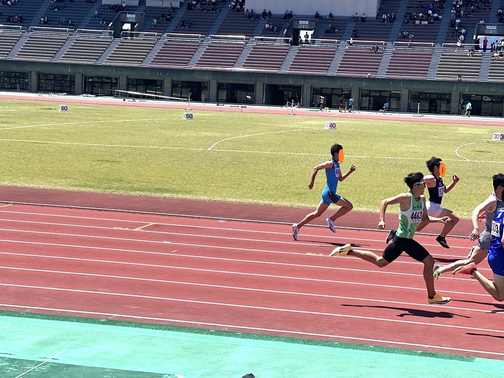 中部陸上記録会…高村君（32HR）100ｍ、200ｍ、400ｍに出場！
