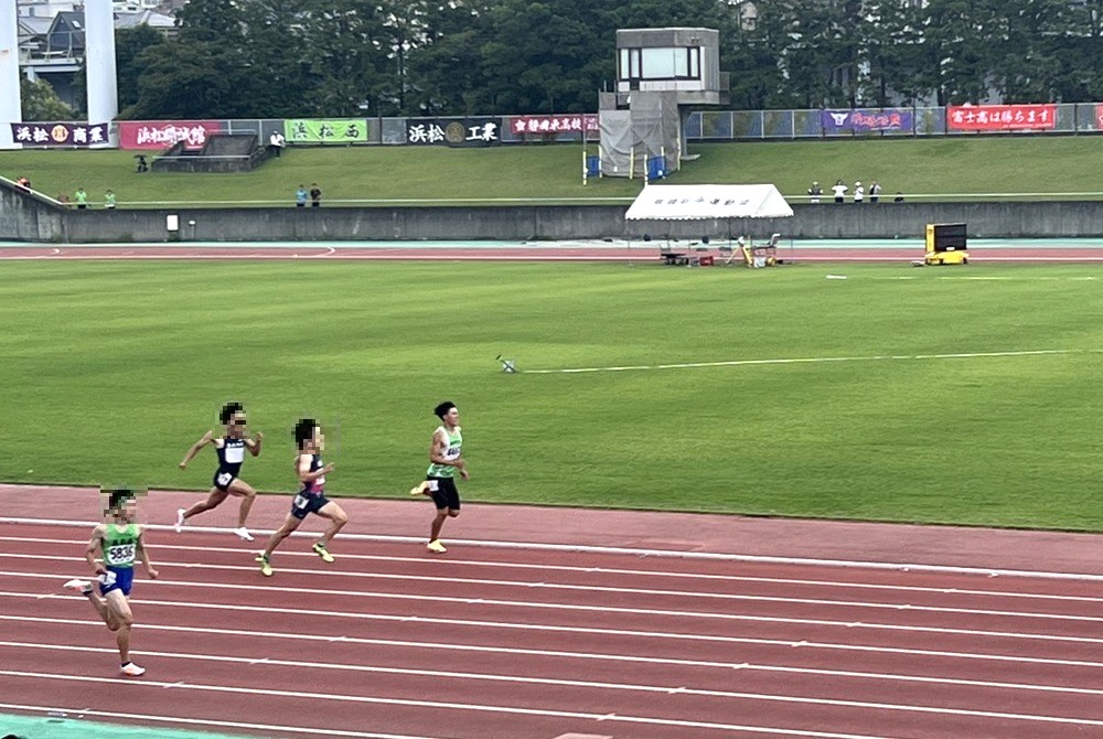 陸上静岡県選手権…高村君（32HR）400ｍに出場して好記録出す！