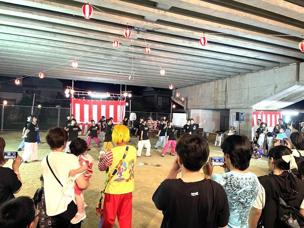 女子ダンス部向谷元町夏祭り参加…地域の方々との交流を楽しみました！